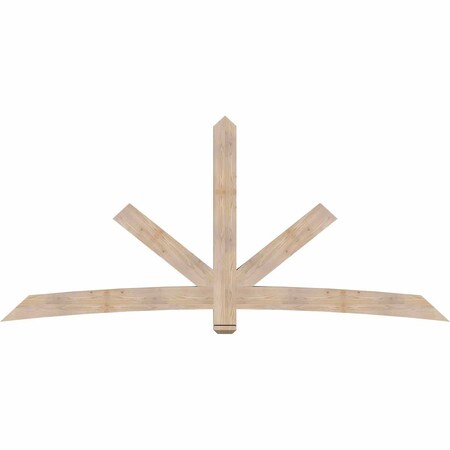 Ekena Millwork Alberta Smooth Timber Gable Bracket, Douglas Fir, 108"W x 49"H x 3 1/2"D x 5 1/2"F, 11/12 Pitch GBW108X49X0406ALB00SDF